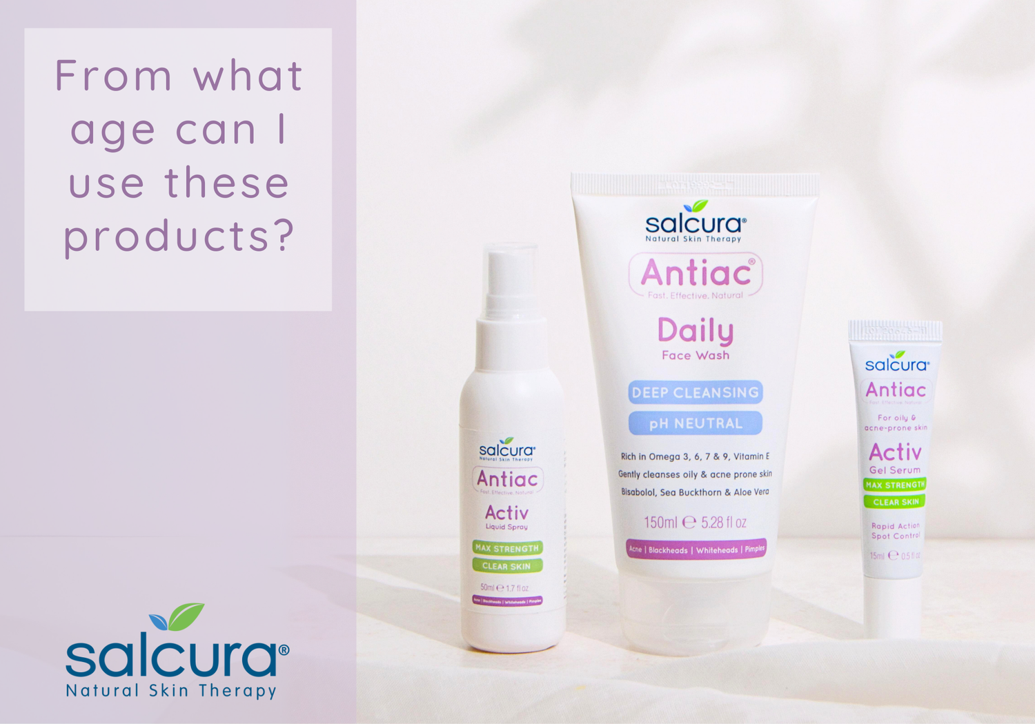 From what age can I use these products?